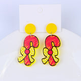 Cute Christmas Acrylic Earrings For Women Cartoon Christmas Tree Bell Snowflake Drop Earrings Trendy Jewelry Xmas Festive Gift daiiibabyyy