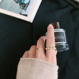 Punk Cool Hip Pop Multi-layer Adjustable Chain Four Fingers Open Alloy Women Rotate Rings for Women Party Gift daiiibabyyy