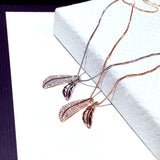 Ins Hot Sale Dazzling Shining CZ Leaves Earrings for Women Simple Temperament Feminia Choker Dainty Clavicle Collar Accessories daiiibabyyy