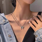 Vintage Butterfly Pendant Necklace for Women Choker Multi Style Chain accessories IGIRL Collar Jewelry Friends Gift Wholesale daiiibabyyy