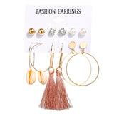 Fashion Gold Hoop Earrings Set Women Pearl Hoop Earrings Oversize Metal Circle Punk Earring 2022 Female Fashion Jewelry Dangler daiiibabyyy