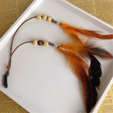 New Women Girls Headdress Hair Ornaments Bb Clip Feathers Indian Style Feather Hair Tassel Hair Piece Accessories Barrettes daiiibabyyy