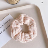 Solid Large Intestine Hair Ring Plush Hair Ring Ladies Lovely Faux Fur Scrunchies Rubber Bands Female Fashion Hair Accessories daiiibabyyy