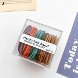 50Pcs/Box Children Girls Hair Bands Candy Color Hair Ties Colorful Basic Simple Rubber Band Elastic Scrunchies Hair Accessories daiiibabyyy