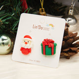 New Creative Asymmetric Christmas Elk Earrings Cute Santa Claus Snowman Tree Xmas Deer Bell Earrings Party Jewelry Gifts 2022 daiiibabyyy