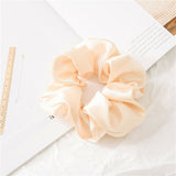 Daiiibabyyy 1 Pcs Solid Color Slik Scrunchies Women Ponytail Holder Rubber Bands Female Elastic Hairbands Hair Tie Hair Accessories