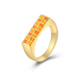 Vintage Checkerboard Finger Rings For Women Girls Punk Heart Black Geometric Metal Ring Party Gifts 2021 Trend Jewelry daiiibabyyy