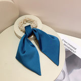 Solid Color Bow Streamers Hair Rope Ponytail Holder Hair Scarf Bowknot Elastic Hair Bands Ribbon Pearl Hair Scrunchies daiiibabyyy