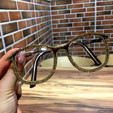Myopia Hyperopia Women Sunglasses Vintage clear lens glasses ladies luxury rhinestone eyeglasses men optical Shades daiiibabyyy