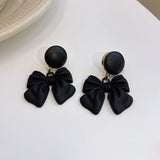 2022 Fashion Geometric Black Matte Heart Drop Earrings For Women Trendy Sqaure Brincos Pendientes Party Jewelry daiiibabyyy