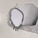 New Personality Cross Square Metal Multilayer Hip Hop Long Chain Cool Simple Necklace for Women Men Jewelry Gifts Jewelry daiiibabyyy