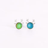 2021 New Fashion Cute Christmas Elk Stud Earrings for Women Temperament Crystal Deer Earrings Girls New Year Party Jewelry Gifts daiiibabyyy