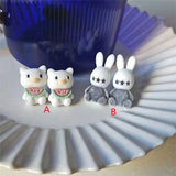 New Korean Cartoon Flocking Watermelon Pig Cute Five-pointed Star Rabbit Earrings Fashion Trend Party Jewelry For Women Girls daiiibabyyy