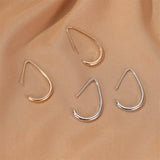 New Hot Sale Fashion Metal Drop Earrings for Women Vintage Water Droplets Hoop Earrings 2022 Trend Korean Fashion Jewelry Gift daiiibabyyy