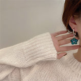 New Korean Fashion Simple Transparent Color Acrylic Resin Flower Earrings For Women Girls personality All-match Party Jewelry daiiibabyyy