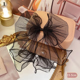 Spring New Oversized Bow Hair Accessories Big Bow Mesh Dots Hair Hoop Oversized Bow Lace  Flower Ribbon Hair Clip Hairpins daiiibabyyy