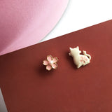 New Style Asymmetric Lovely Cat Tassel Dangle Earrings For Women Cute Animal Star Moon Fashion Earrings Girl Party Jewelry Gifts daiiibabyyy