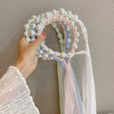 Pearl Hairbands For Women Hair Accessories Designer Band Flower Hoops Bow Wedding Headband Metal Bridal Headwear Bands Clip