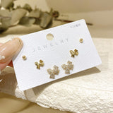 New Geometric Creative Earrings For Women 2022 Piercing Ear Bones Simple 3 Pc/Set Fashion Micro Pave Set Gift Party daiiibabyyy