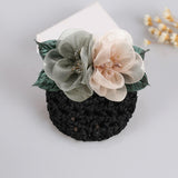 Korean Fashion Ribbon Flower Hairgrips Crystal Headband Crochet Bun Net Snood Bow Hair Clips for Women wedding Hair Accessorie daiiibabyyy