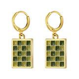 17KM Trendy Geometric Checkerboard Ball Shape Earrings For Women Fashion Colorful Lattice Drop Earrings 2022 Trend Jewelry daiiibabyyy