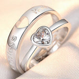 Classic Couple Rings For Men Women CZ Stone Trendy Wedding Lovers' Ring Jewelry Romantic Valentine's Day Present Ring Accessory daiiibabyyy