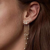 Long Tassel Drop Butterfly Heart Earrings Silver Gold Color 2022 Fashion Hanging Women Earrings Summer Jewelry Girls Party Gift daiiibabyyy
