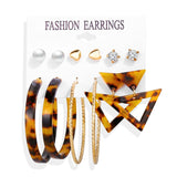 Fashion Gold Hoop Earrings Set Women Pearl Hoop Earrings Oversize Metal Circle Punk Earring 2022 Female Fashion Jewelry Dangler daiiibabyyy
