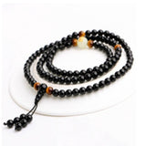 Daiiibabyyy 1PCS Vintage Sleep Aid Magnetic Therapy Obsidian Bracelet for Couple Lovers Stone & Beads Bracelets