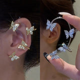 Christmas Snowflake Ear Clip Ear Cuff for Women Girls Trendy Butterfly Clip Earrings Without Piercing Party Wedding Jewelry Gift daiiibabyyy