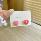 s925 Korean Lovely Fruit Earrings Creative Funny Flocking fruit earrings Cute Fun Earring Ear Jewelry personality Gift серьги daiiibabyyy