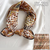 50x50cm Square Silk Hair Scarf Women Headband Fashion Print Neck Scarfs Office Hair Band Hand Kerchief Female Bandana daiiibabyyy