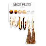 Fashion Gold Hoop Earrings Set Women Pearl Hoop Earrings Oversize Metal Circle Punk Earring 2022 Female Fashion Jewelry Dangler daiiibabyyy