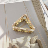 Fashion Acetate Triangle Hair Clips for Women Girls Hair Claw Chic Barrettes Claw Crab Hairpins Styling Tool Hair Accessories daiiibabyyy