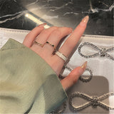 2022 New Gothic Style Fashion Jewelry Three Piece Opening Rings for Woman European and American Wedding Party Sexy Ring daiiibabyyy