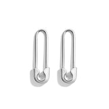 New Arrival Fashion Geometric Pin Crystal Charm Drop Earrings For Women Europe and America Punk Jewelry Trendy Statement Earring daiiibabyyy