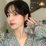 Daiiibabyyy Korean Fashion Female Luxury Crystal Zirconia Earrings Vintage Stone Jewelry Simple Small Stud Earrings For Women Girl Gifts
