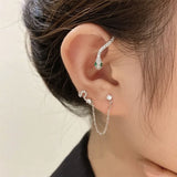 Daiiibabyyy Fashion Elegant Hollow Butterfly Ear Bone Clip for Women Non Piercing Shiny Zircon Ear Cuff Clips Earrings Wedding Party Jewelry