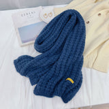 Winter  Fashion Female Millet Grain Solid Color Couple Student Shawl Warm Knitted Woolen Hat and Scarf Set Gorros Invierno Mujer daiiibabyyy