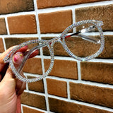 Myopia Hyperopia Women Sunglasses Vintage clear lens glasses ladies luxury rhinestone eyeglasses men optical Shades daiiibabyyy