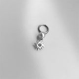 1PCS Fashion Reflective Imitation Pearl Small Sun Drop Earrings Stainless Steel Pendant Jewelry For Women Trendy Dangle Earring daiiibabyyy