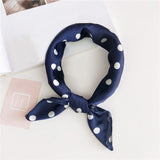 Square Silk Scarf Bandana Polka Dot Stripe Print Hairband Neck Scarfs Women Girls Headbands Hair Tie Shawl Hair Accessories Gift daiiibabyyy