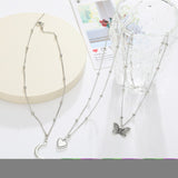 Original Moon Lady Clavicle Chain Girl Love Necklace Simple Creative Butterfly Pendant Necklace Fashion 2022 daiiibabyyy