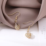 Fashion Women's Ear Hook 2022 New Hollow-out Flower Earrings, Korean Push-back Zinc Alloy Vintage Metal Irregular AA145 daiiibabyyy