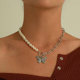 Vintage Butterfly Pendant Necklace for Women Choker Multi Style Chain accessories IGIRL Collar Jewelry Friends Gift Wholesale daiiibabyyy