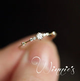 Classic Gold Color Metal Inlaid Zircon Engagement Rings for Women Simple Fashion Anniversary Bridal Wedding Jewelry Gift daiiibabyyy