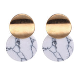 2021 New Fashion Simple Earrings For Women Exaggerated Wild Stone Geometric Shapes Marble Jewelry Gifts Banquet Girls daiiibabyyy