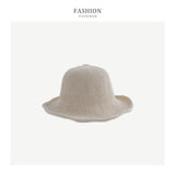 Spring and Summer Knitted fisherman hat Female Breathable Casual Bucket Hat solid color Hollow out hat daiiibabyyy