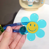 Transparent Arcylic Smile Sunflower Candy Color Babe Clip Duckbill Clip Hairpin 2021 Summer Hair Accessories For Women Girls daiiibabyyy