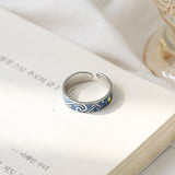 Lovers Ring, 2022 new creative art wind moon ring, Korean geometric fashion women's ring wedding jewelry daiiibabyyy